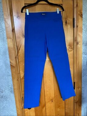 Petalura Bright Royal Blue Kick It Up Flat Front Pants Pull On